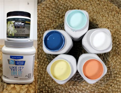 Sherwin Williams paint samples cost about $5, and you get a quart of paint. Compared to most other paint manufacturers, with Sherwin Williams you get the most sample for the money. But I do agree that even that can add up and become expensive. So here are two ideas for you:, try to avoid a situation where you have to buy more than 3 paint samples. . 