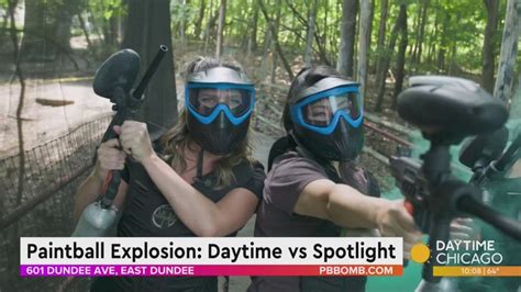 Paintball Explosion: Daytime vs Spotlight