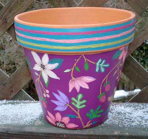 Painted Ceramic Pot - Etsy