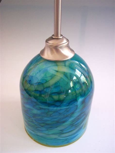 Painted Glass Pendant Light - Etsy