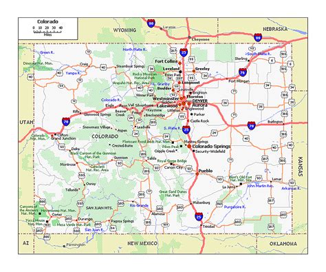 Painted Wall Map - Colorado, United States - Mapcarta