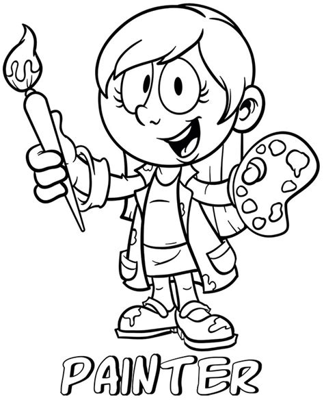 Painter Coloring Page