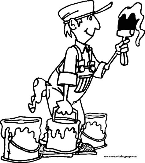 Painter Coloring Pages