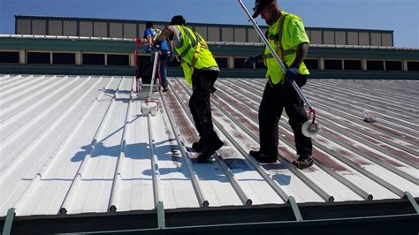Painting a metal roof. Roof paints change the color of the roof, while roof coatings offer additional benefits such as waterproofing. Roof coatings are often used to protect against leaks and even pests. Roof coatings are about 10 to 20 times thicker than an application of roof paint. In terms of cost, painting a roof is around $1.25 to $3 per square foot, while … 