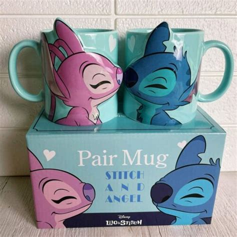 Pair mug stitch and angel. DISNEY STITCH AND Angel Kiss Pair Mug Cup 2 Set Original Box Porcelain 300ml - £52.26. FOR SALE! Description This is a new and unused item. Carefully packed and … 