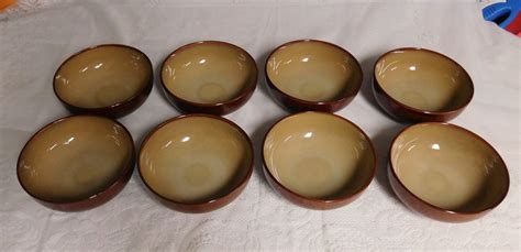 Pair of SANGO NOVA BROWN 6-1/4” Soup Bowls eBay