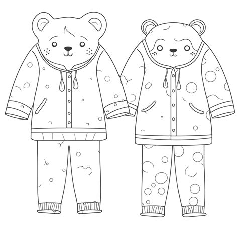 Pajama Coloring Pages Get Coloring Pages