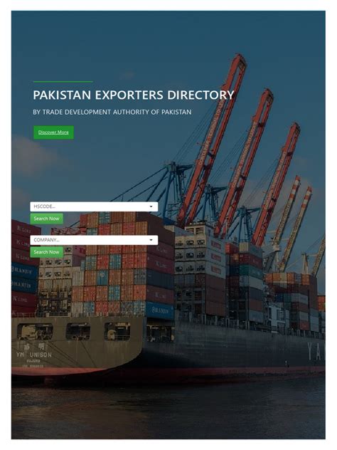 Pakistan exporters directory.  Box No.  With registration, your business gains...