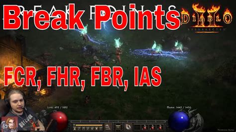 The breakpoints we're hitting are 125 fcr and 56 fhr. 125 fcr is the max necro breakpoint, they share cast frames with paladins and are 2nd fastest behind sorc/barb frames. It's vital for teleporting as fast as possible thus making the character more efficient and survivable, and the fhr breakpoint is easy to hit and aids in survivability. .... 