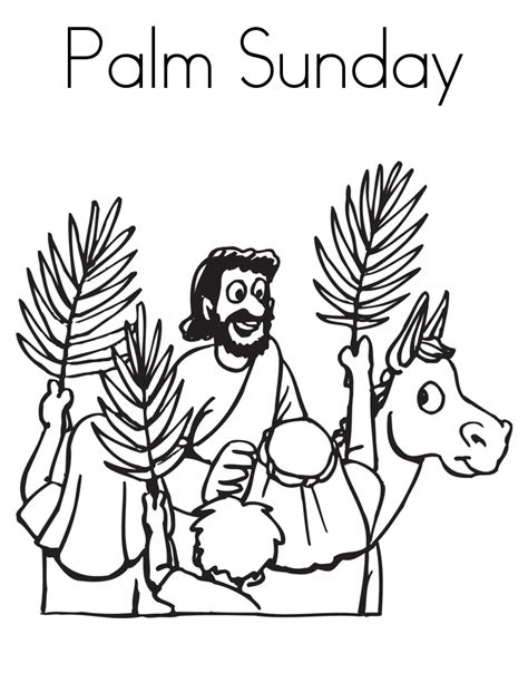 Palm Sunday Printable Coloring Pages