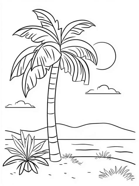 Palm Tree Coloring Book