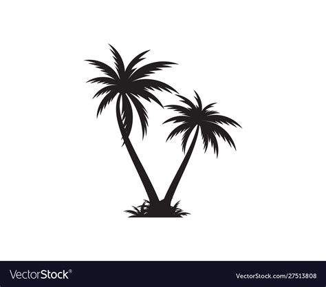 Palm Tree Icon Template Royalty Free Vector Image