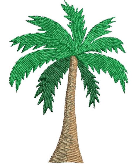 Palm Tree Machine Embroidery Design Etsy
