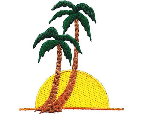 Palm Tree Machine Embroidery Designs Applique Pattern in 4 Etsy