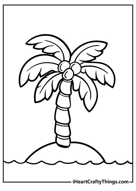 Palm Trees Coloring Page