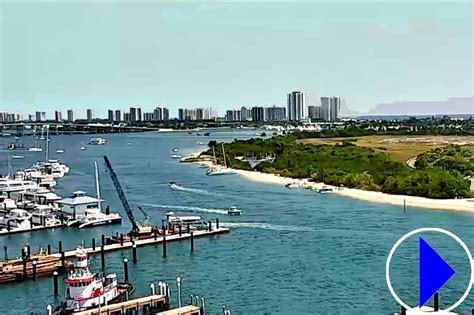 Palm beach inlet webcam. Beach Conditions. Lifeguard Emergency Medical Technicians are on duty 9:00 am - 6:30 pm during daylight savings time. To hear a recorded report of conditions, please call (561) 27-BEACH (272-3224). This information is brought to you by the City of Delray Beach Ocean Rescue Division. Updated Daily. 