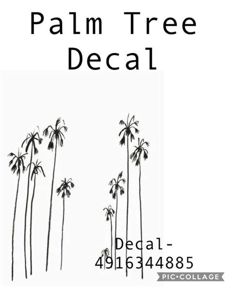 Palm tree decal bloxburg. Hope you like this videoCopyright Disclaimer under Section 107 of the copyright act 1976, allowance is made for fair use for purposes such as criticism, comm... 