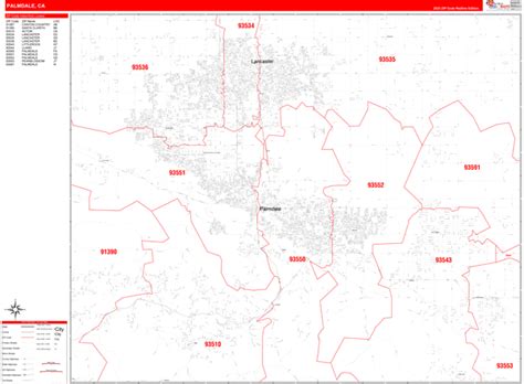 Palmdale zip code map.  PALMDALE CA California zip codes, maps, area codes, county, popula...