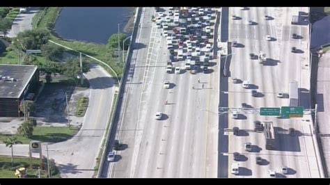 Video shows spill that shut down part of Palmetto Expressway NBC6 chopper feed shows a spill on the Palmetto Expressway, shutting down several lanes. Miami-Dade County June 23, 2023 10:02 am. 