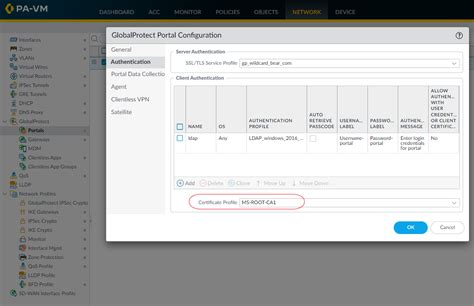 Palo alto globalprotect machine certificate authentication.  I generated CA and...