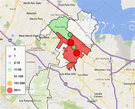 Palo alto power outage map. Update, 10:40 p.m. There are 1,550 Palo Alto Utilities customers in the 94303 ZIP code without power, according to the department's outage map. This includes 69 customers who lost power... 