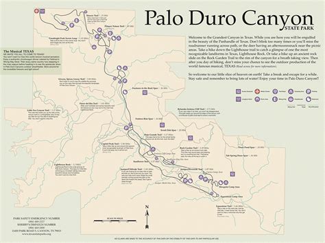 Palo duro canyon map. Catch amazing views of Capitol Peak on a thrilling loop around Capitol Peak Mountain Bike Trail. Mountain biking along Palo Duro Canyon is one of the best things to do in the area, as the rocky and rugged terrain challenges bikers. Biking around the trail takes around an hour and a half and spans 3.5 miles, traversing the scenic canyons … 