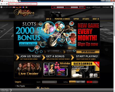 pamper casino no deposit bonus codes 2012