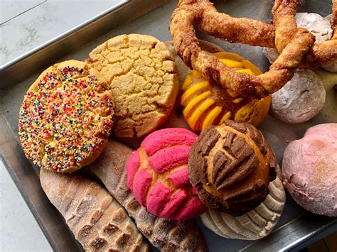 Pan dulce. First, you’ll mix flour, yeast, sugar, salt, butter, eggs, and milk together to form a shiny, smooth enriched dough. The topping is just more flour, a little sugar, and either softened butter or ... 