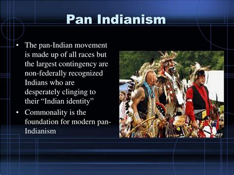 For Medicine (2001) this becomes the beginnings of Pan-Indianism, a generalized, nonspecific Native American identity (Also Deloria 1969). The anthropologists themselves gain prestige and even wealth from their subjects by becoming the recognized experts, tenure in a university and immortalized fame through publications (Deloria 1969, Thornton .... 