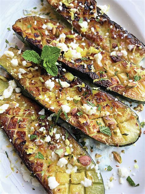 Pan-roasted zucchini, Mediterranean style