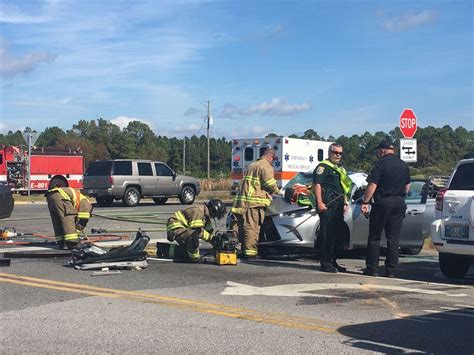 TRAFFIC ALERT PANAMA CITY BEACH: Wreck at Highway 98 & Woodlawn Drive just west of the Hathaway Bridge. --4 lanes of traffic headed to Panama City Beach are blocked. --Bay County Sheriff's Office, EMS on scene. 