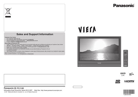 Panasonic Viera TH-42PV7EY Handleiding (20 Pagina