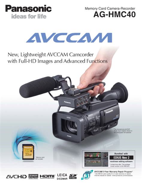 Panasonic ag hmc40 avccam hd camcorder manual. - Stanley bostitch 6 gallon air compressor owners manual.