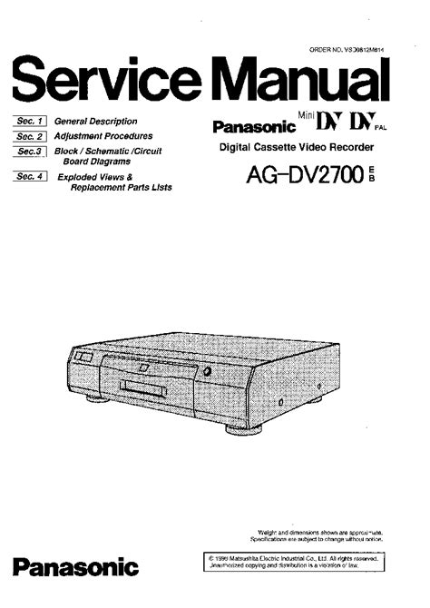 Panasonic digital cassette video ag dv2700 manuale di servizio. - Evinrude omc stern drive repair manual.