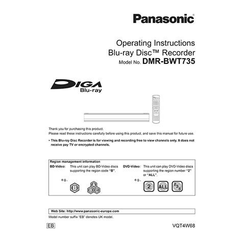 Panasonic dmr bwt735 service manual repair guide. - Lavadora samsung wobble 10 5 manual.