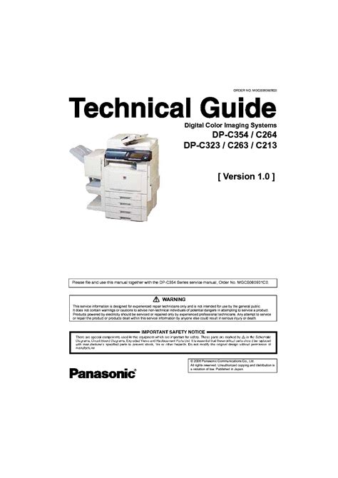 Panasonic dp c354 c264 dp c323 c263 c213 service manual. - Owners manual for kenmore progressive canister vacuum.