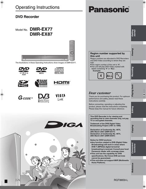 Panasonic dvd recorder dmr ex77 manual. - Manuali del motore di cumini schemi gratuiti.
