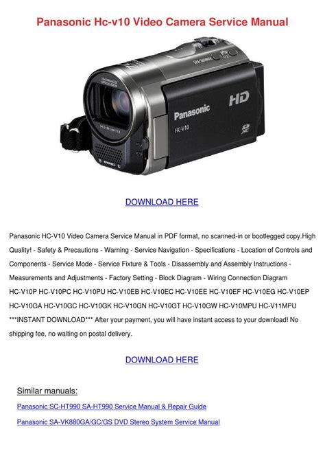 Panasonic hc x900mp video camera service manual. - Volvo penta tamd 60c manuale del motore.