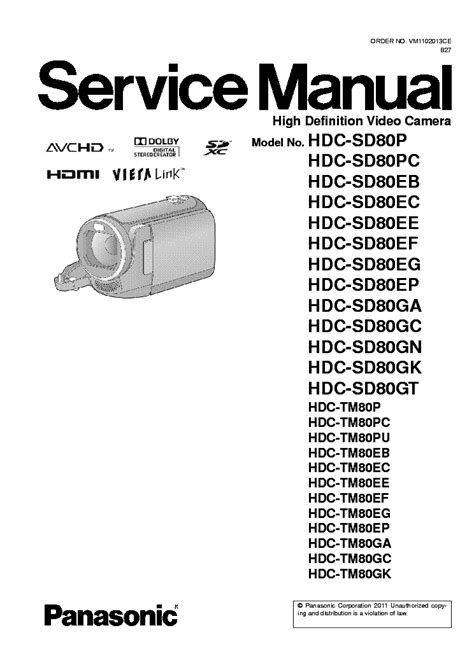 Panasonic hdc tm80 sd80 service manual repair guide. - Schloss schönbrunn. seine bewohner und besucher..