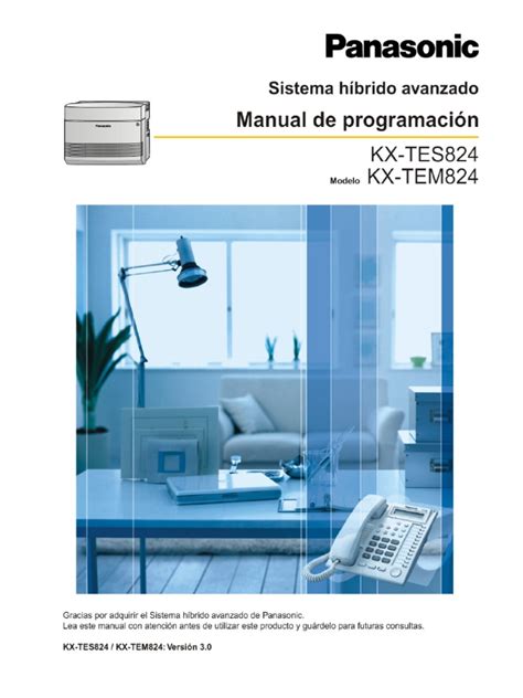 Panasonic kx tes824 manual de programacion. - Manual de aire acondicionado lg split.
