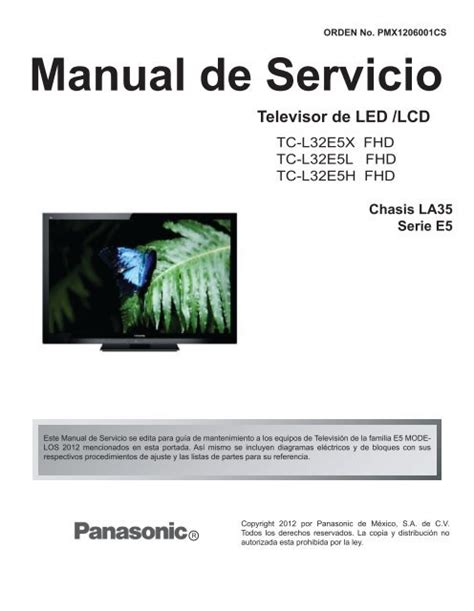 Panasonic l32b6h led tv manual de servicio descargar. - Manual de taller de honda cbr 2005 f4i.