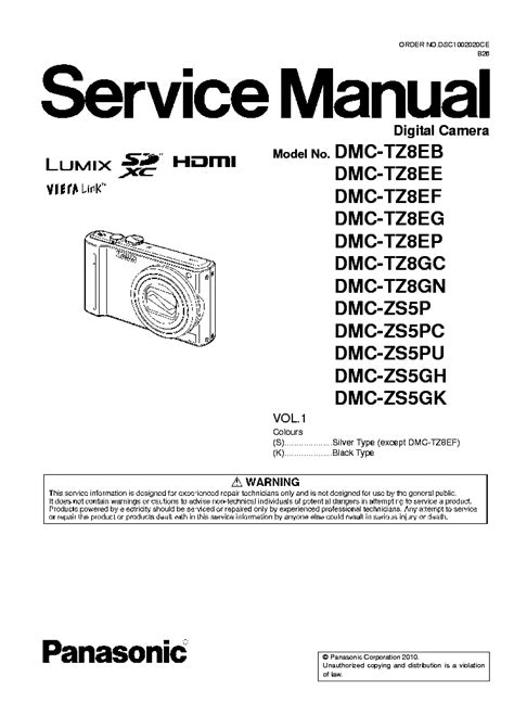 Panasonic lumix dmc tz8 zs5 service manual repair guide. - Signode lb 2000 manual electrical drawing.