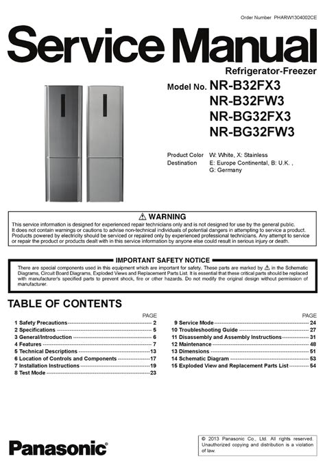 Panasonic nr b32fx3 service manual and repair guide. - Handbook of low and high dielectric constant materials and their applications.