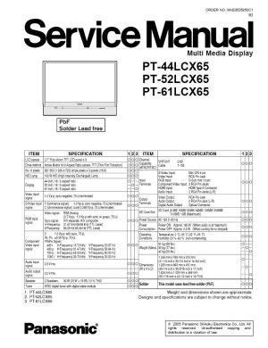 Panasonic pt 44lcx65 pt 52lcx65 pt 61lcx65 service manual. - Kia carnival service manual 2000 free download.