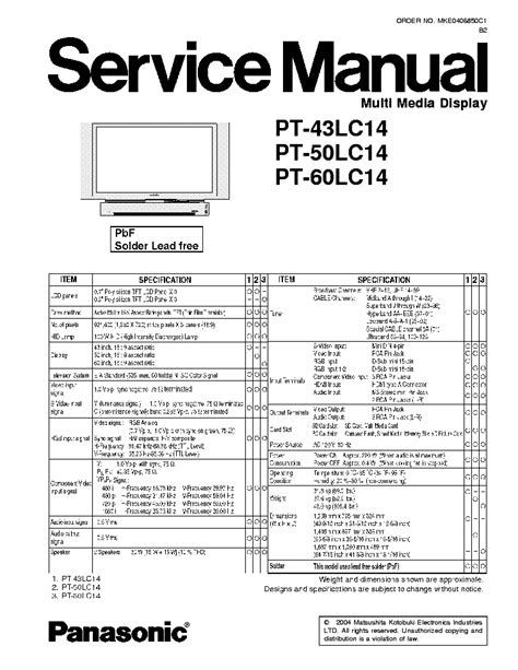 Panasonic pt 50lc14 60lc14 43lc14 service manual repair guide. - 2009 2011 renault fluence factory repair service manual.