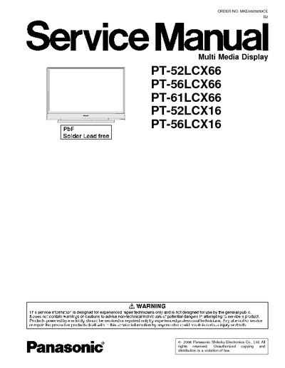 Panasonic pt 52lcx66 pt 56lcx66 pt 61lcx66 service manual. - Weights and measures and their marks a guide to collecting shire album.