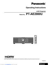 Panasonic pt ae2000e pt ae2000u lcd projector service manual. - Conectados with communication manual and ilrntm printed access card world languages.