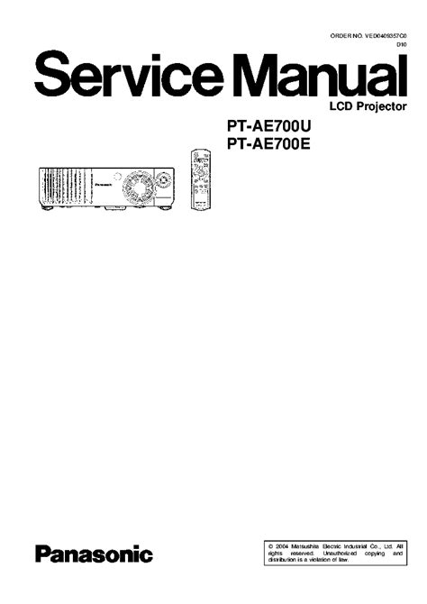 Panasonic pt ae700u pt ae700e lcd projektor service handbuch. - 2015 nissan x trail repair manual.
