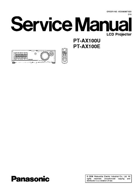 Panasonic pt ax100 ax100u ax100e service manual repair guide. - Duty honor country a history of west point.