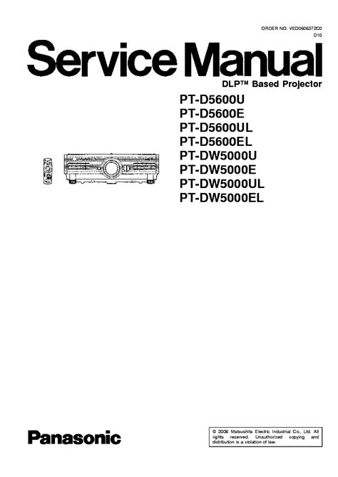 Panasonic pt d5600 pt dw5000 dlp projector service manual. - Repair manual scott bonner 45 reel mower.